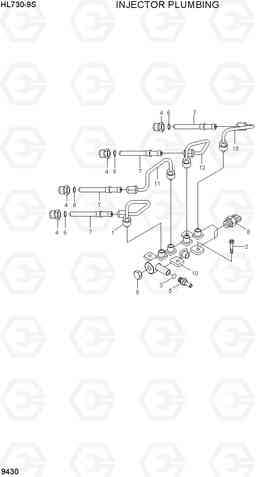 9430 INJECTOR PLUMBING HL730-9S, Hyundai