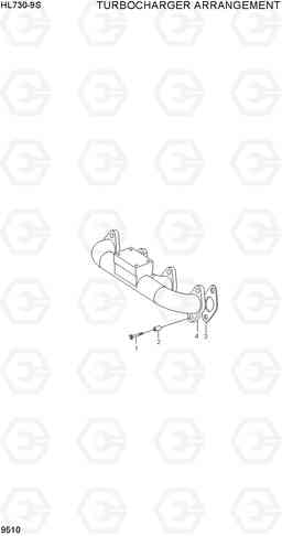 9510 TURBOCHARGER ARRANGEMENT HL730-9S, Hyundai