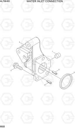 9550 WATER INLET CONNECTION HL730-9S, Hyundai