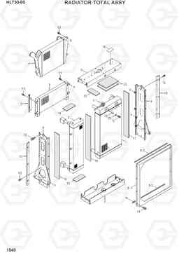 1040 RADIATOR TOTAL ASSY HL730-9S(BRAZIL), Hyundai