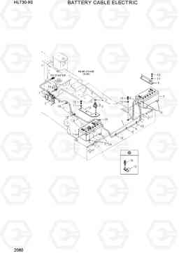 2080 BATTERY CABLE ELECTRIC HL730-9S(BRAZIL), Hyundai