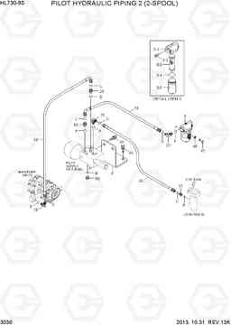 3030 PILOT HYDRAULIC PIPING 2 (2-SPOOL) HL730-9S(BRAZIL), Hyundai