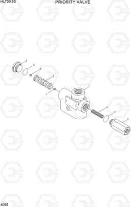 4090 PRIORITY VALVE HL730-9S(BRAZIL), Hyundai