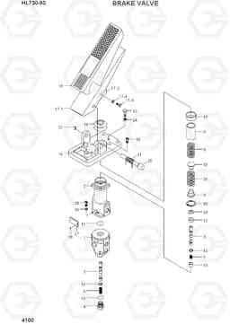 4100 BRAKE VALVE HL730-9S(BRAZIL), Hyundai