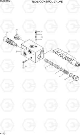 4110 RIDE CONTROL VALVE HL730-9S(BRAZIL), Hyundai