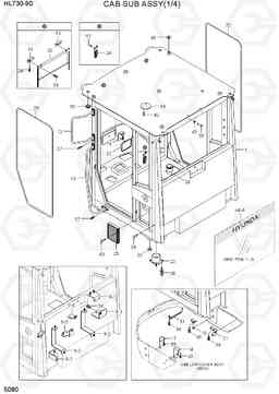 5080 CAB SUB ASSY(1/4) HL730-9S(BRAZIL), Hyundai