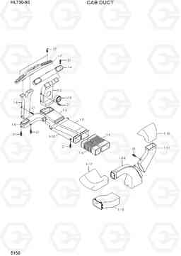 5150 CAB DUCT HL730-9S(BRAZIL), Hyundai