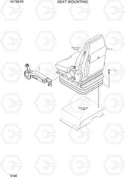 5160 SEAT MOUNTING HL730-9S(BRAZIL), Hyundai