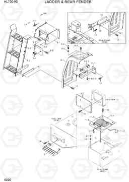 5220 LADDER & REAR FENDER HL730-9S(BRAZIL), Hyundai