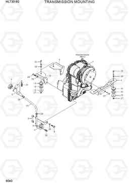 6040 TRANSMISSION MOUNTING HL730-9S(BRAZIL), Hyundai