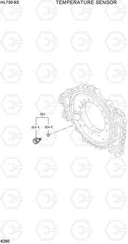 6260 TEMPERATURE SENSOR HL730-9S(BRAZIL), Hyundai