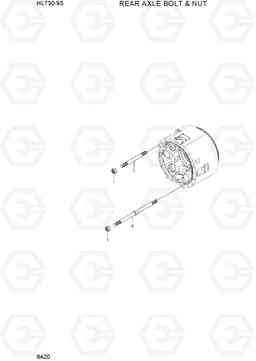 6420 REAR AXLE BOLT & NUT HL730-9S(BRAZIL), Hyundai