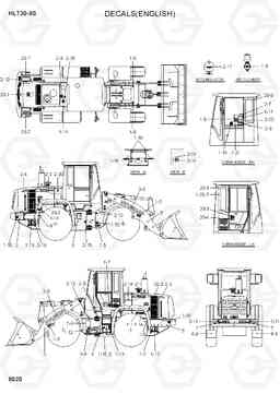 8020 DECALS(ENGLISH) HL730-9S(BRAZIL), Hyundai