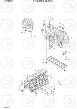 9040 CYLINDER BLOCK HL730-9S(BRAZIL), Hyundai