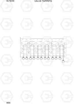 9055 VALVE TAPPETS HL730-9S(BRAZIL), Hyundai