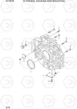 9170 FLYWHEEL HOUSING AND MOUNTING HL730-9S(BRAZIL), Hyundai