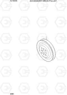 9380 ACCESSORY DRIVE PULLEY HL730-9S(BRAZIL), Hyundai