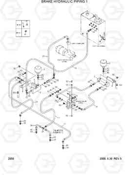 2050 BRAKE HYDRAULIC PIPING 1 HL730-3(-#1000), Hyundai