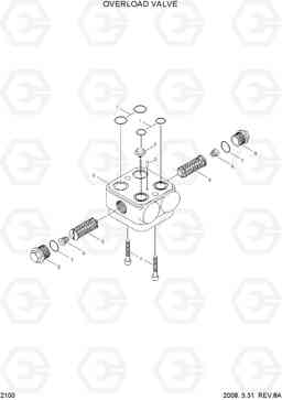 2100 OVERLOAD VALVE HL730-3(-#1000), Hyundai