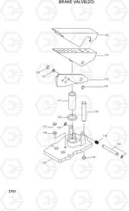 2151 BRAKE VALVE(2/2) HL730-3(-#1000), Hyundai