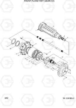 3052 FRONT PLANETARY GEAR(1/2) HL730-3(-#1000), Hyundai