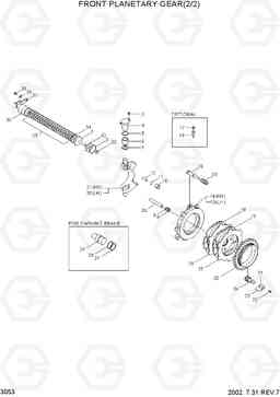 3053 FRONT PLANETARY GEAR(2/2) HL730-3(-#1000), Hyundai