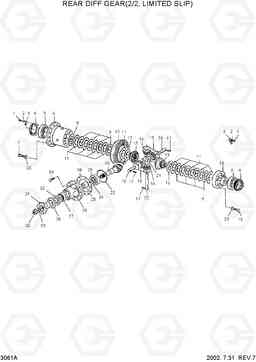 3061A REAR DIFF GEAR(2/2, LIMITED SLIP) HL730-3(-#1000), Hyundai