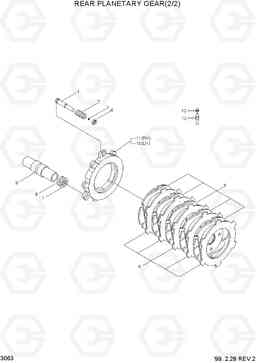 3063 REAR PLANETARY GEAR(2/2) HL730-3(-#1000), Hyundai