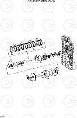 3110 COUPLING GROUP(K1) HL730-3(-#1000), Hyundai