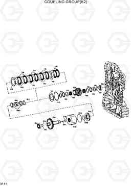 3111 COUPLING GROUP(K2) HL730-3(-#1000), Hyundai