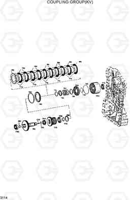 3114 COUPLING GROUP(KV) HL730-3(-#1000), Hyundai