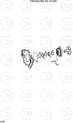 3160 PRESSURE OIL PUMP HL730-3(-#1000), Hyundai