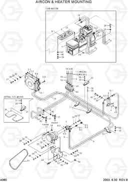 4080 AIRCON & HEATER MOUNTING HL730-3(-#1000), Hyundai