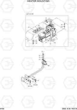 4100 HEATER MOUNTING HL730-3(-#1000), Hyundai