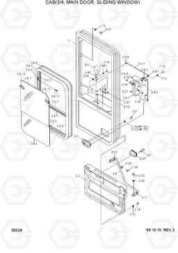 5052A CAB(3/4, MAIN DOOR, SLIDING WINDOW) HL730-3(-#1000), Hyundai