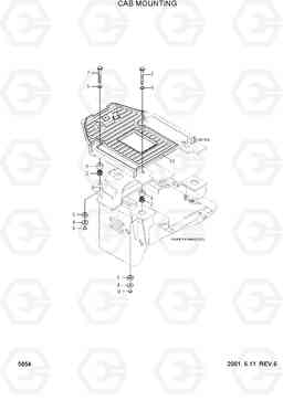 5054 CAB MOUNTING HL730-3(-#1000), Hyundai