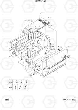 5110 COWL(1/2) HL730-3(-#1000), Hyundai