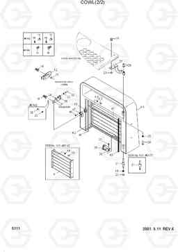 5111 COWL(2/2) HL730-3(-#1000), Hyundai