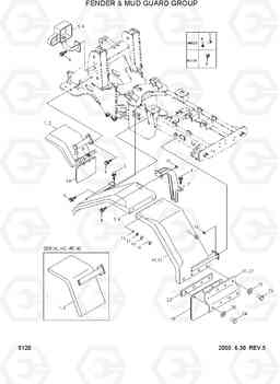 5120 FENDER & MUD GUARD GROUP HL730-3(-#1000), Hyundai