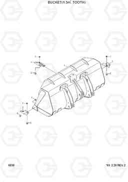 6030 BUCKET(1.5M3,TOOTH) HL730-3(-#1000), Hyundai