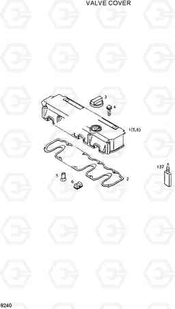 8240 VALVE COVER HL730-3(-#1000), Hyundai