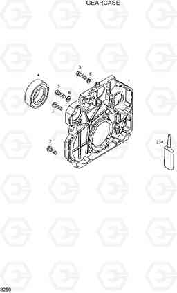 8250 GEARCASE HL730-3(-#1000), Hyundai