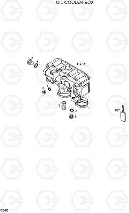 8340 OIL COOLER BOX HL730-3(-#1000), Hyundai