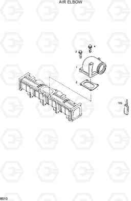 8510 AIR ELBOW HL730-3(-#1000), Hyundai