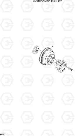 8650 V-GROOVED PULLEY HL730-3(-#1000), Hyundai