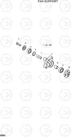 8660 FAN SUPPORT HL730-3(-#1000), Hyundai