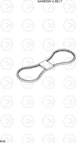 8720 NARROW V-BELT HL730-3(-#1000), Hyundai