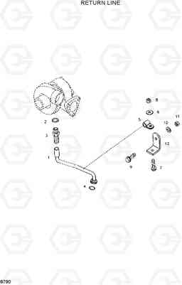 8790 RETURN LINE HL730-3(-#1000), Hyundai