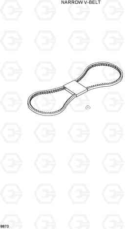 8870 NARROW V-BELT HL730-3(-#1000), Hyundai