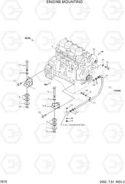 1010 ENGINE MOUNTING HL730-3(#1001-), Hyundai